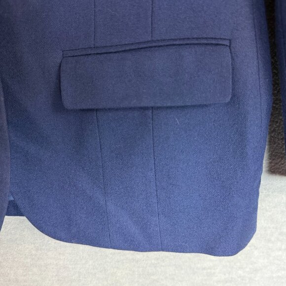 Vintage Women's 8 Pendleton 2 Button Blazer Jacket 100% Wool Lined Navy Blue - Picture 5 of 12